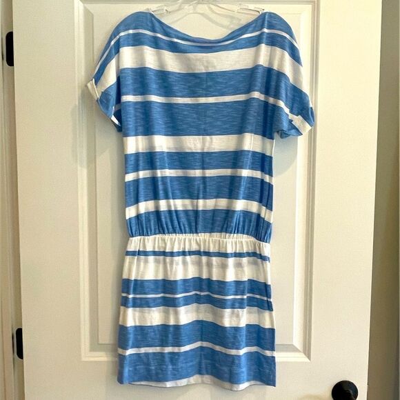 NWT Lilly Pulitzer CARMINE DRESS TIDE BLUE LAZY DAYS STRIPE Sz. S - Picture 1 of 3